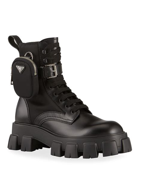 prada military shoes|prada combat boots sale.